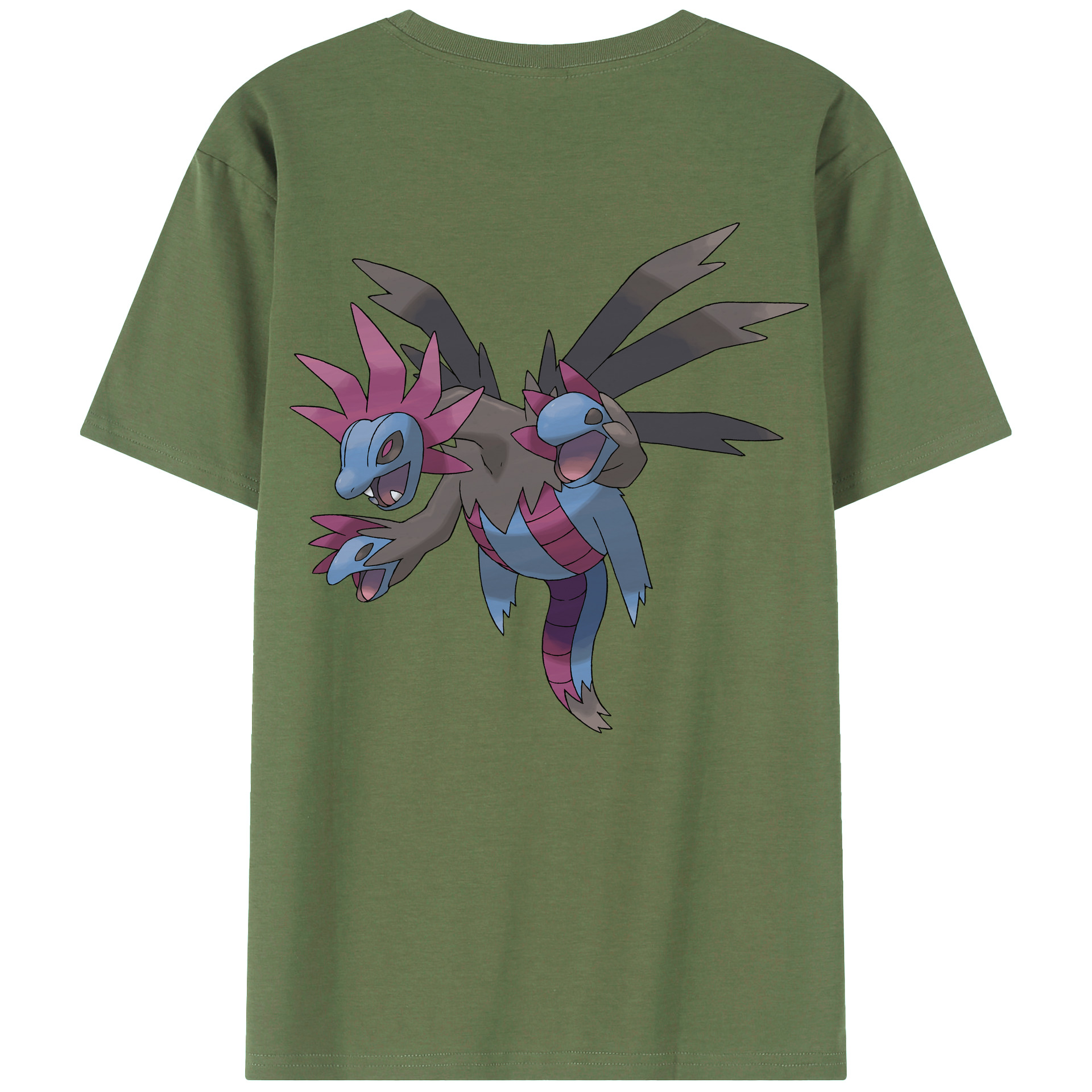 （画像用） ポケットモンスター Pokémon 綿100％ メンズ半袖Tシャツ（バックプリント） 通気性